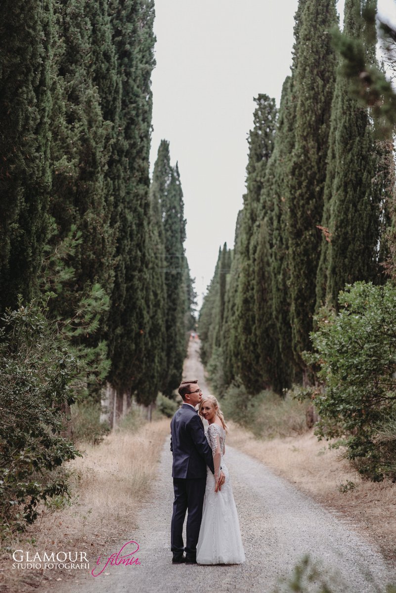 Cyprysowa alejka w Toskanii