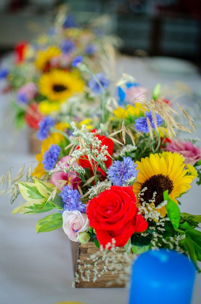 kolorowe kwiaty na ślub i wesele